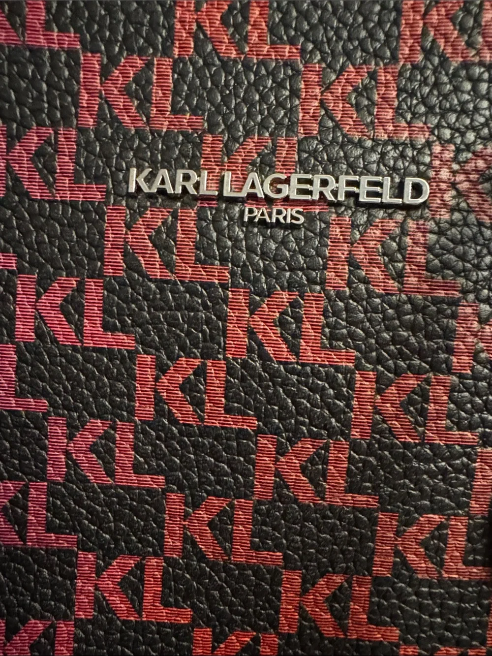 Karl Lagerfeld Rainbow KL Logo Tote with Black Handles